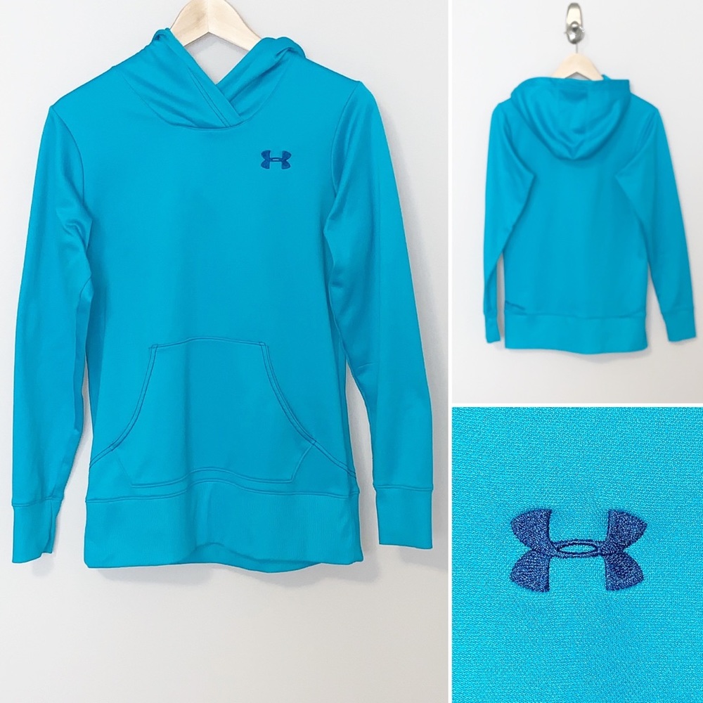 Under Armour Blue Hooded Pouch Sweatshirt - SM
